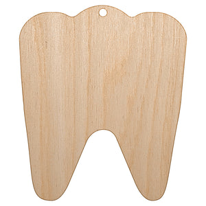 Tooth Dentist Unfinished Craft Wood Holiday Christmas Tree DIY Pre-Drilled Ornament