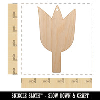 Tulip Flower Solid Unfinished Craft Wood Holiday Christmas Tree DIY Pre-Drilled Ornament