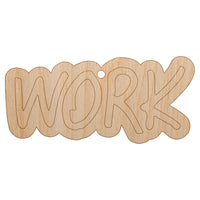 Work Text Unfinished Craft Wood Holiday Christmas Tree DIY Pre-Drilled Ornament