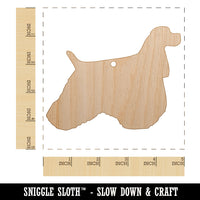 American Cocker Spaniel Dog Solid Unfinished Craft Wood Holiday Christmas Tree DIY Pre-Drilled Ornament