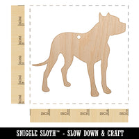 American Pit Bull Terrier Dog Solid Unfinished Craft Wood Holiday Christmas Tree DIY Pre-Drilled Ornament