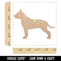 American Staffordshire Terrier Amstaff Dog Solid Unfinished Craft Wood Holiday Christmas Tree DIY Pre-Drilled Ornament