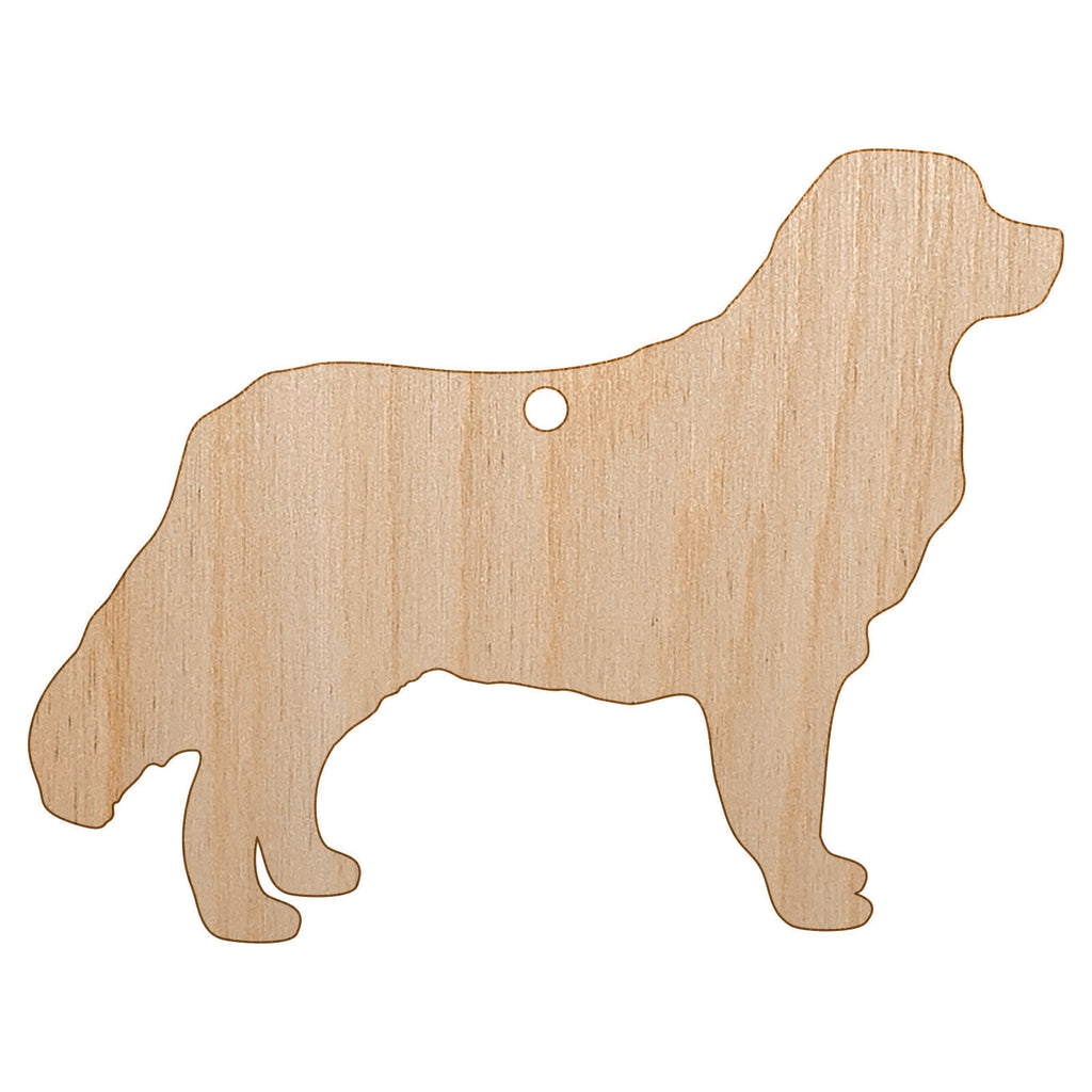 Bernese Mountain Dog Solid Unfinished Craft Wood Holiday Christmas Tree DIY Pre-Drilled Ornament