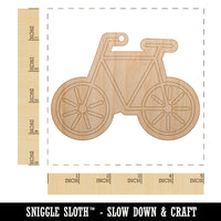 Bike Bicycle Doodle Unfinished Craft Wood Holiday Christmas Tree DIY Pre-Drilled Ornament