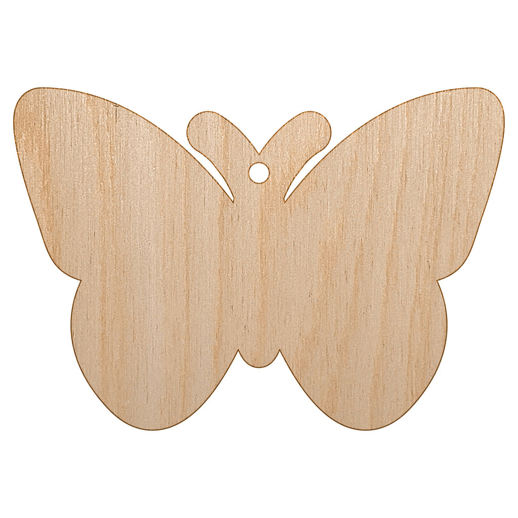Butterfly Solid Unfinished Craft Wood Holiday Christmas Tree DIY Pre-Drilled Ornament