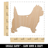 Cairn Terrier Dog Solid Unfinished Craft Wood Holiday Christmas Tree DIY Pre-Drilled Ornament