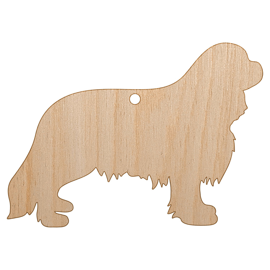 Cavalier King Charles Spaniel Dog Solid Unfinished Craft Wood Holiday Christmas Tree DIY Pre-Drilled Ornament