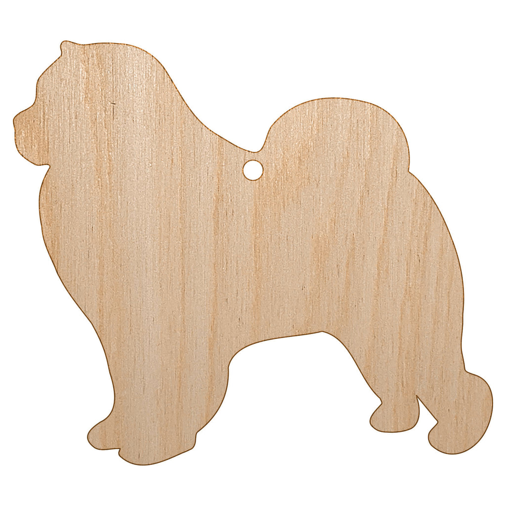 Chow Chow Dog Solid Unfinished Craft Wood Holiday Christmas Tree DIY Pre-Drilled Ornament