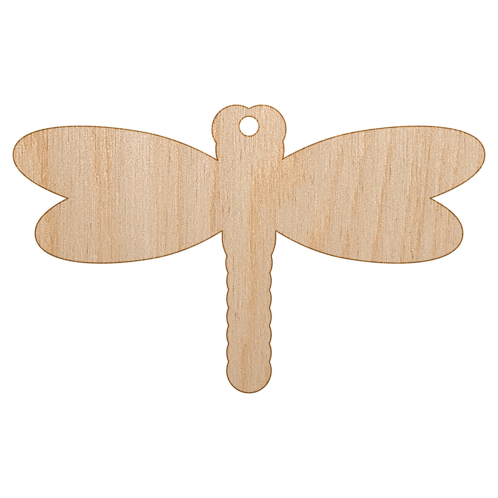 Dragonfly Solid Unfinished Craft Wood Holiday Christmas Tree DIY Pre-Drilled Ornament