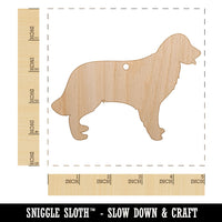 Golden Retriever Dog Solid Unfinished Craft Wood Holiday Christmas Tree DIY Pre-Drilled Ornament