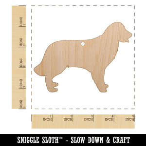 Golden Retriever Dog Solid Unfinished Craft Wood Holiday Christmas Tree DIY Pre-Drilled Ornament
