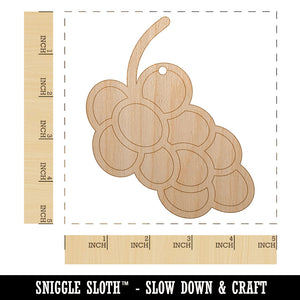 Grapes Outline Doodle Unfinished Craft Wood Holiday Christmas Tree DIY Pre-Drilled Ornament