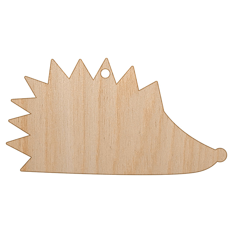 Hedgehog Profile Solid Unfinished Craft Wood Holiday Christmas Tree DIY Pre-Drilled Ornament
