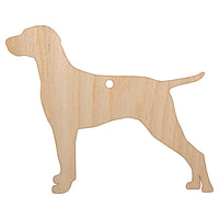 Hungarian Vizsla Dog Solid Unfinished Craft Wood Holiday Christmas Tree DIY Pre-Drilled Ornament