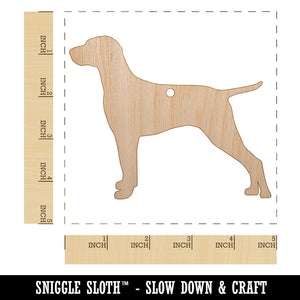 Hungarian Vizsla Dog Solid Unfinished Craft Wood Holiday Christmas Tree DIY Pre-Drilled Ornament