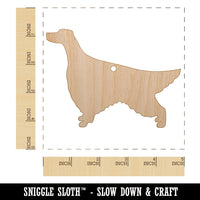 Irish Setter Dog Solid Unfinished Craft Wood Holiday Christmas Tree DIY Pre-Drilled Ornament