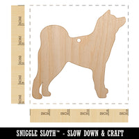 Japanese Akita Dog Solid Unfinished Craft Wood Holiday Christmas Tree DIY Pre-Drilled Ornament