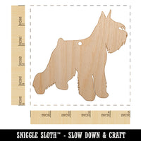 Miniature Schnauzer Dog Solid Unfinished Craft Wood Holiday Christmas Tree DIY Pre-Drilled Ornament