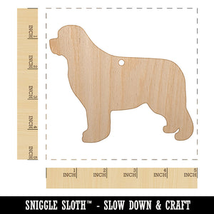 Newfoundland Dog Solid Unfinished Craft Wood Holiday Christmas Tree DIY Pre-Drilled Ornament