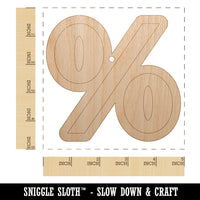 Percent Symbol Unfinished Craft Wood Holiday Christmas Tree DIY Pre-Drilled Ornament