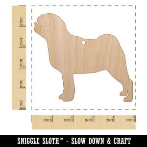 Pug Dog Solid Unfinished Craft Wood Holiday Christmas Tree DIY Pre-Drilled Ornament