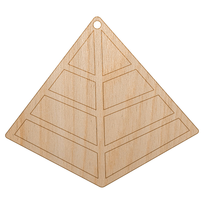 Pyramid Egypt Outline Unfinished Craft Wood Holiday Christmas Tree DIY Pre-Drilled Ornament