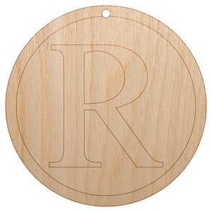 Registered Trademark Symbol Unfinished Craft Wood Holiday Christmas Tree DIY Pre-Drilled Ornament