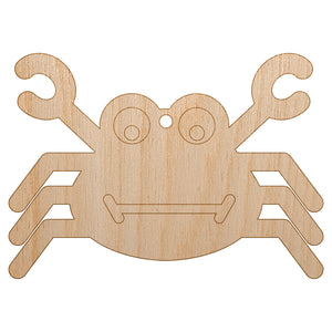 Silly Crab Unfinished Craft Wood Holiday Christmas Tree DIY Pre-Drilled Ornament