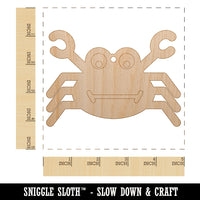 Silly Crab Unfinished Craft Wood Holiday Christmas Tree DIY Pre-Drilled Ornament