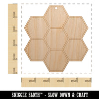 Simple Honeycomb Outline Unfinished Craft Wood Holiday Christmas Tree DIY Pre-Drilled Ornament