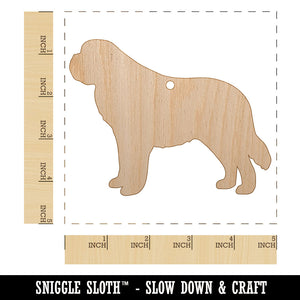 St Bernard Saint Dog Solid Unfinished Craft Wood Holiday Christmas Tree DIY Pre-Drilled Ornament