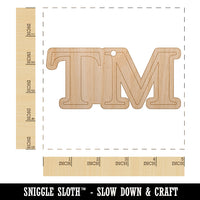 Trademark TM Symbol Unfinished Craft Wood Holiday Christmas Tree DIY Pre-Drilled Ornament