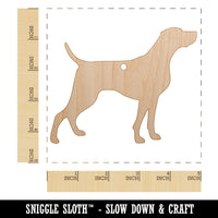 Weimaraner Dog Solid Unfinished Craft Wood Holiday Christmas Tree DIY Pre-Drilled Ornament