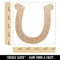Horseshoe Lucky Unfinished Craft Wood Holiday Christmas Tree DIY Pre-Drilled Ornament