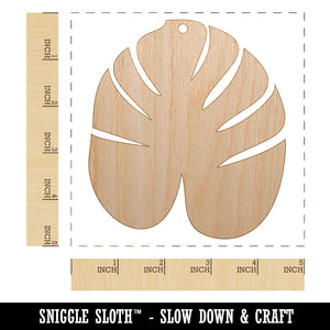Palm Leaf Tropical Unfinished Craft Wood Holiday Christmas Tree DIY Pre-Drilled Ornament