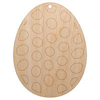 Polka Dot Easter Egg Unfinished Craft Wood Holiday Christmas Tree DIY Pre-Drilled Ornament