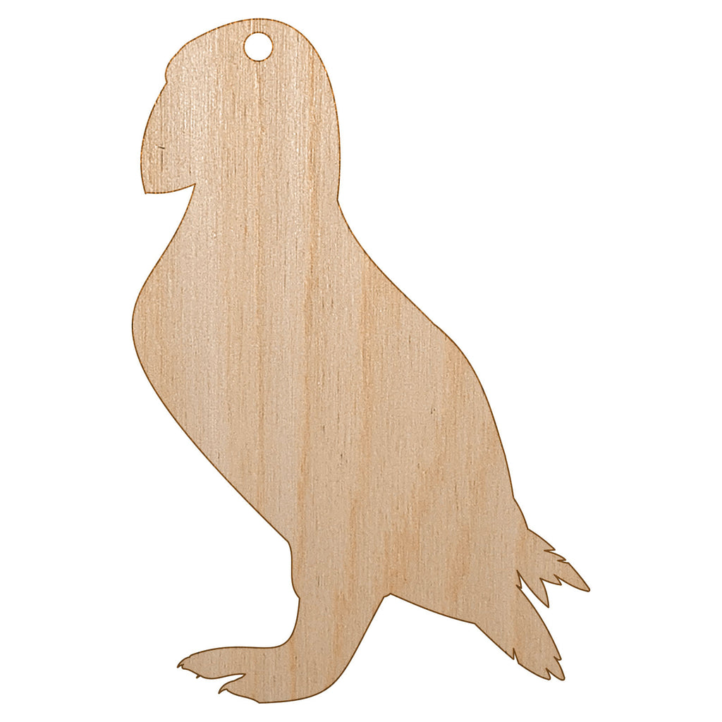 Puffin Bird Solid Unfinished Craft Wood Holiday Christmas Tree DIY Pre-Drilled Ornament