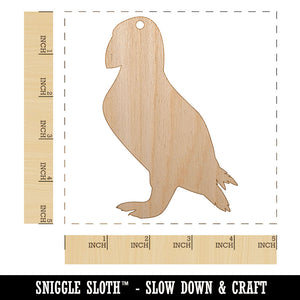 Puffin Bird Solid Unfinished Craft Wood Holiday Christmas Tree DIY Pre-Drilled Ornament