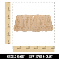 Africa Fun Text Unfinished Craft Wood Holiday Christmas Tree DIY Pre-Drilled Ornament