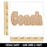 Coach Fun Text Unfinished Craft Wood Holiday Christmas Tree DIY Pre-Drilled Ornament