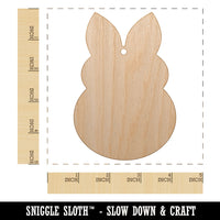 Cute Bunny Rabbit Solid Unfinished Craft Wood Holiday Christmas Tree DIY Pre-Drilled Ornament