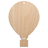 Hot Air Balloon Solid Unfinished Craft Wood Holiday Christmas Tree DIY Pre-Drilled Ornament