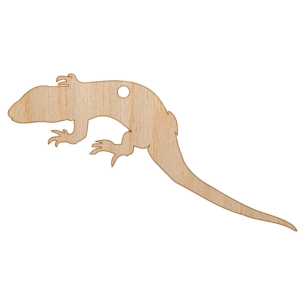 Lizard Solid Unfinished Craft Wood Holiday Christmas Tree DIY Pre-Drilled Ornament