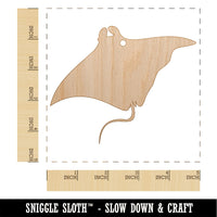 Manta Ray Solid Unfinished Craft Wood Holiday Christmas Tree DIY Pre-Drilled Ornament