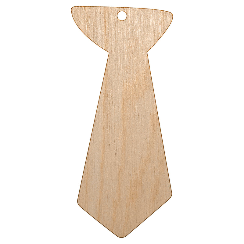 Neck Tie Doodle Solid Unfinished Craft Wood Holiday Christmas Tree DIY Pre-Drilled Ornament