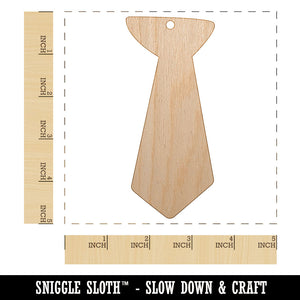 Neck Tie Doodle Solid Unfinished Craft Wood Holiday Christmas Tree DIY Pre-Drilled Ornament