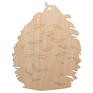 Pinecone Sketch Unfinished Craft Wood Holiday Christmas Tree DIY Pre-Drilled Ornament