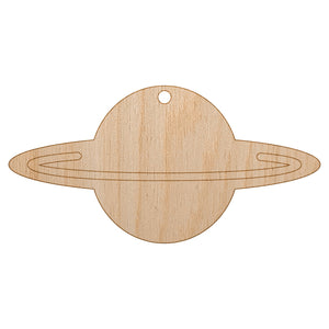 Saturn Planet Symbol Unfinished Craft Wood Holiday Christmas Tree DIY Pre-Drilled Ornament