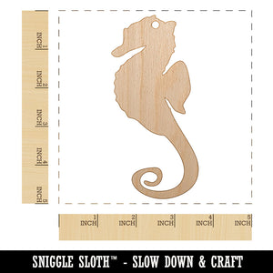 Seahorse Solid Unfinished Craft Wood Holiday Christmas Tree DIY Pre-Drilled Ornament