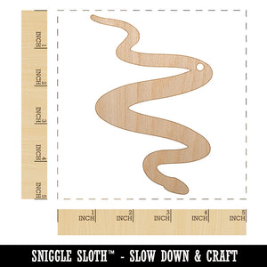 Slithering Snake Solid Unfinished Craft Wood Holiday Christmas Tree DIY Pre-Drilled Ornament